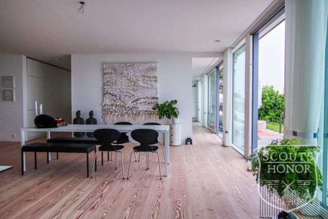 modern architecture minimalistic panoramic view white villa north zealand location denmark scoutshonor 34